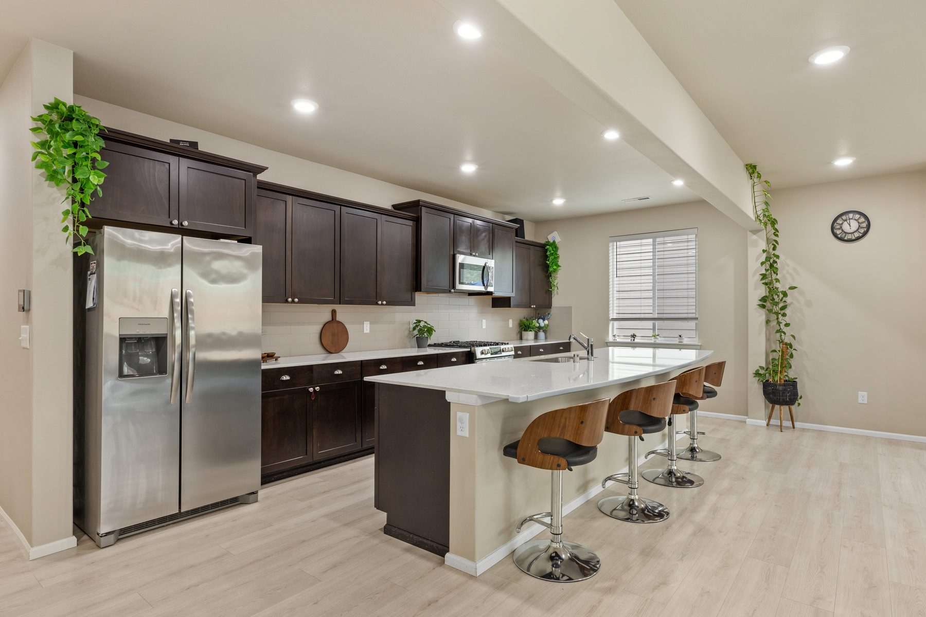 Kitchen — full length with stainless appliances